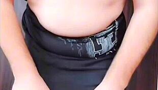 twerking big white ass crossdresser sissy amateur gay riding like a whore on webcam