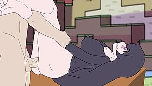 Ender Chan flows from Steve's cock in steamy Minecraft hentai cartoon