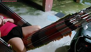 stepmom's big pussy peeks out, giving me a hard-on.