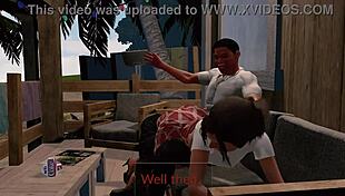 Come see jack and emma being spanked in this anime paradise scene