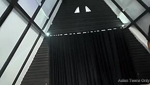 Hey, surprising this cute asian neighbor girl in the island resort and offering her my white dick 😏