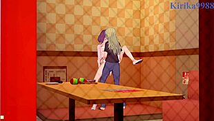 rin and ko have intense lesbian futanari sex in hentai