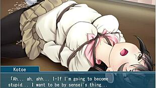 Teacher punishes student with toys in anime sex game