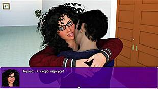 Watch Angelica in this hentai remake, getting horny in stockings with hairy pussy on the toilet