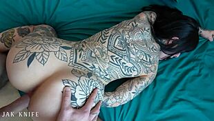 Steamy encounter with my step sisters’ tattooed best friend – a girl next door type