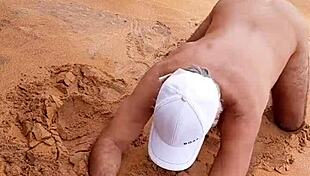 Gay Latino amateur Ladysilva shows off his ass on the beach