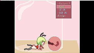 What does the bunny girl do on stage in the bottle episode two?