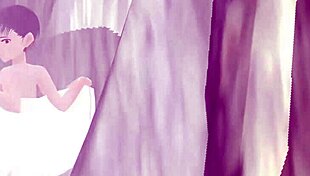 Wow, anime girl leo tries mixed bathing in secret hot spring without towel!