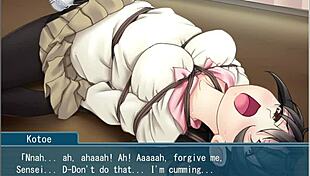 Teacher punishes student with toys in anime sex game