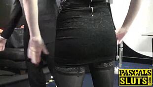 Big tits brunette Samantha Bentley performs intense oral on large member