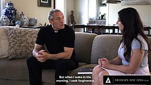 Keira Croft says, 'Father, claim my virgin pawg body in this holy anal act.'