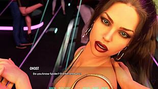 Hot black haired babe dances before getting fucked in anime game 😍💃