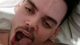 guy sucks incredible big cock in bareback scene