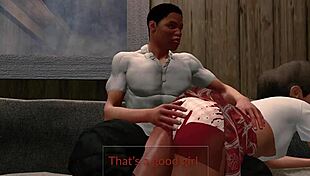 Come see jack and emma being spanked in this anime paradise scene