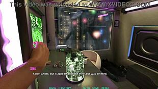 Hot black haired babe dances before getting fucked in anime game 😍💃