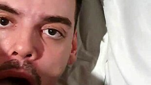 guy sucks incredible big cock in bareback scene