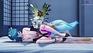 yukong licks tingyun's pussy in doggystyle phantylia deception