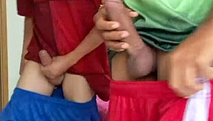 Detailed gay sex in Adidas pants involving oral and anal