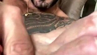 Viktor Rom Flexes Big Muscle Latino BBC with Tattooed Bodybuilder Neighbor