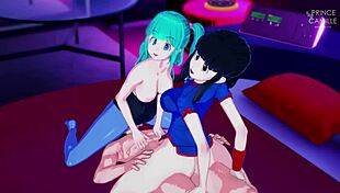 bulma and chichi, ready for that monster threesome?