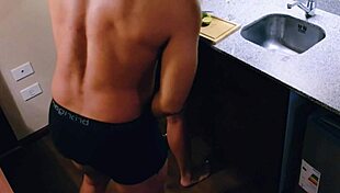 In the kitchen, having some hot oven sex! 🍕