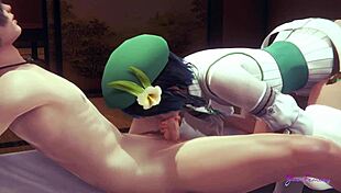 Genshin Impact Yaoi Femboy Venti in Hot Anal and Blowjob Action