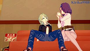 rin and ko have intense lesbian futanari sex in hentai