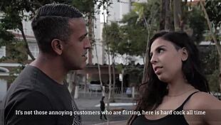 Petite teen does rough outdoor program on street for money