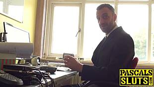 Busty sub milf ass destroyed before tasting cum