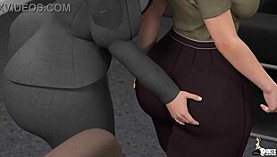 Wife Cucks Husband With Fat Big Tits 3Some Blowjob For Job Promotion