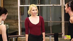 Hey girls, after ballet, let's enjoy licking each other's tight pussies