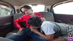 Her first car fuck with a huge cock.