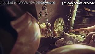 Lara Croft gets fucked by a futanari cock in this 3D simulator gameplay.