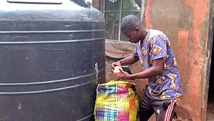 anime character gets cumshot in hentai scene