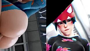 Juno and Kiriko engage in an intense battle in this anime hentai series