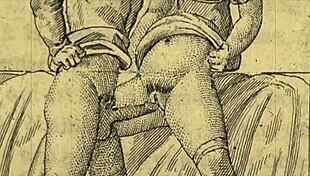 Vintage erotic drawings spark raw desire in retro anime style