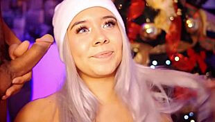 valentina the big-bottomed blonde sucks cock until full