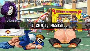 Hentai mugen brian battler and kim dong hwan meets power girl and raven in an intriguing game scenario