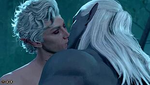 Baldur's Gate 3 naked playthrough features Astarion's gay sex scenes with monster penis and ass fantasy