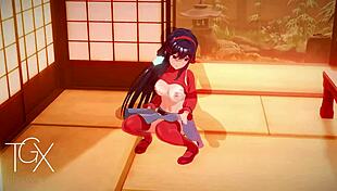 Anime Hentai Game: Mita Explores Sexy Positions and Blowjobs in 3D