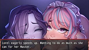 Intense Double Blowjob Contest In Harem World Hentai Ep 19: Ghost And Maid Battle With Huge Cocks!