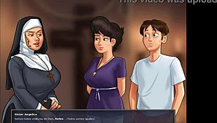 Summer time saga chapter 45: Beautiful woman with huge cans in 3D cartoon