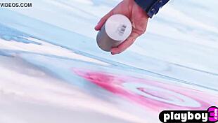 Alexandra Tyler poses outdoor, showing her big tits 😘