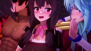 konosuba the animation in 3d cartoon style