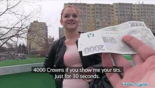 public agent bangs innocent redhead over car bonnet in pov