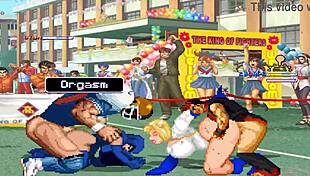 Hentai mugen brian battler and kim dong hwan meets power girl and raven in an intriguing game scenario