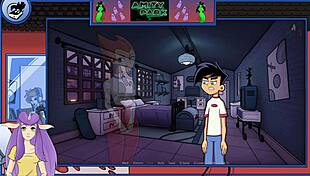 danny phantom amity park redux part 43 with redhead character in anime style.