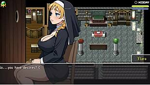 Teen beauty in sexy outfit strips naked in public bath harem game