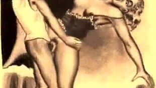 Wow, check these vintage erotic drawings from old-school hentai!