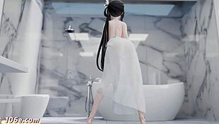 Azur lane zheng hai 3d chinese comic vam nude dance tiktok style mmd pure dance (3d adult anime)